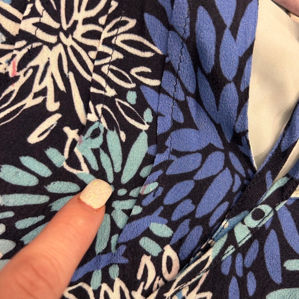 Sail to Sable XS Floral Print Tassel Tie Neck Long Sleeve Blouse Top - Picture 12 of 12
